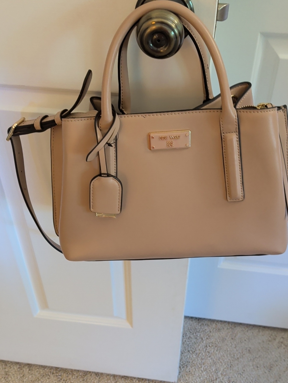 Nine West Pale Blush Structured Satchel